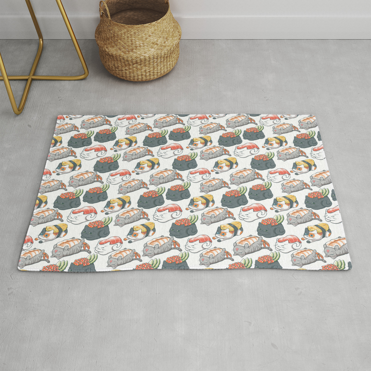 Sushi Cats Rug By Vernessahimmlerillustration Society6