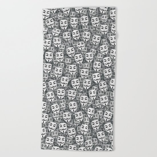 Anonymous masks Beach Towel
