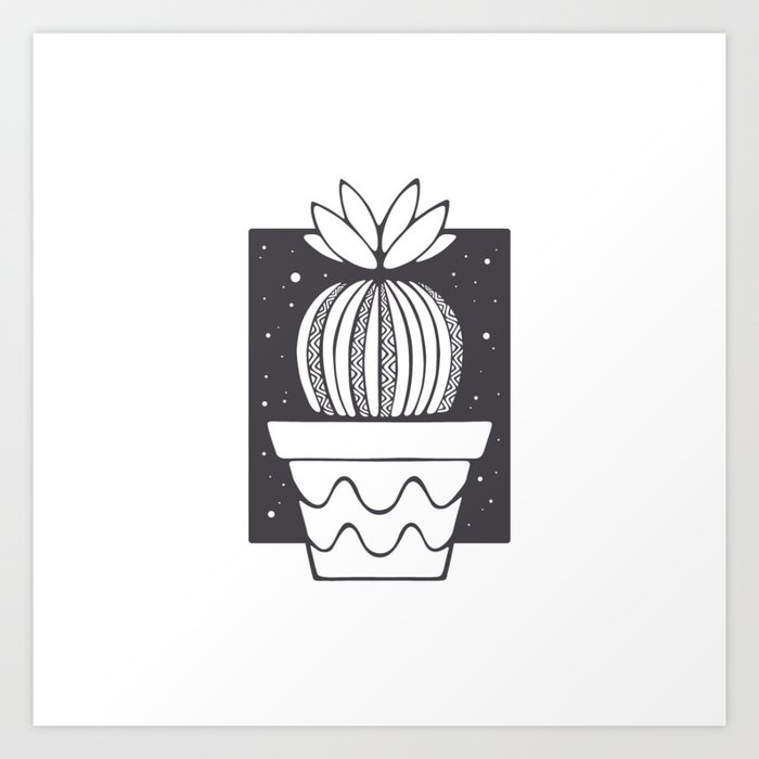 Cosmic Cactus Art Print