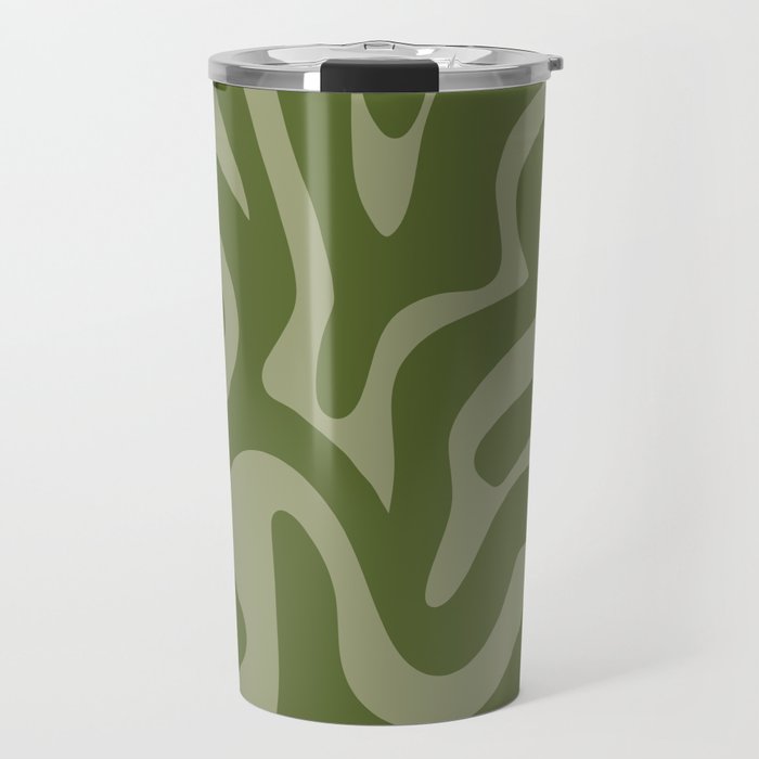 15 Abstract Liquid Swirly Shapes 220725 Valourine Digital Design Travel Mug