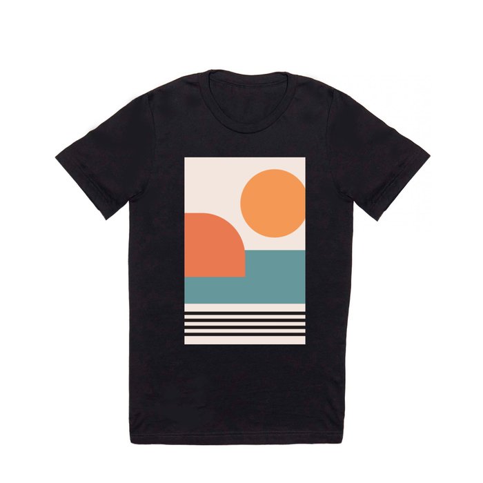 Vintage Summer Beach Geometric T Shirt