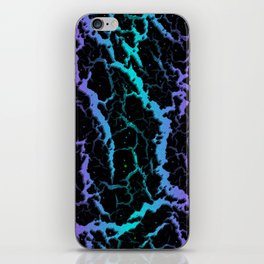 Cracked Space Lava - Pink/Cyan iPhone Skin