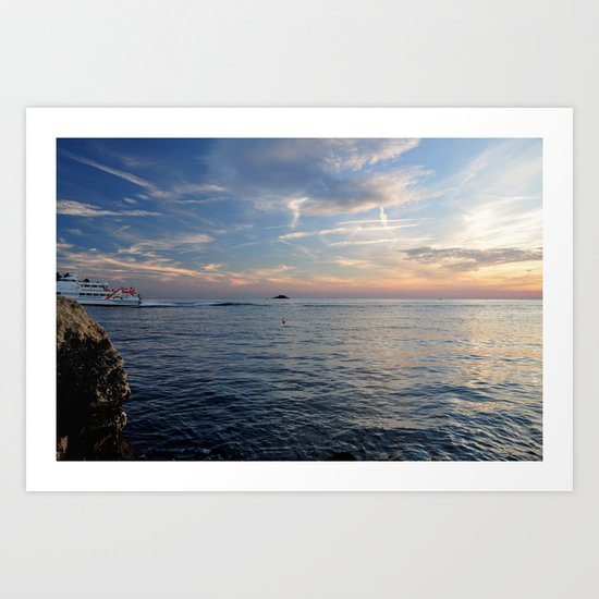 Sunset in Croatia Art Print