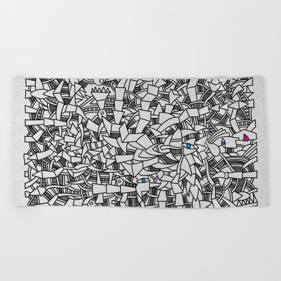 - fresque_01 - Beach Towel