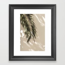 Palm Leaf Shadow Summer Framed Art Print