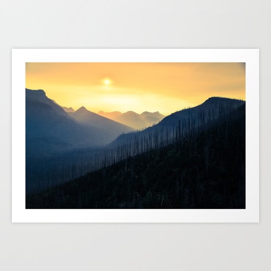 Sunrise Over Mountains Art Print