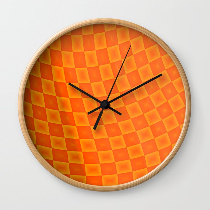 Pattern by squares 5 Wall Clock