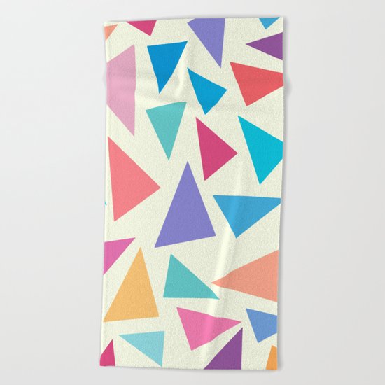 Colorful geometric pattern II Beach Towel