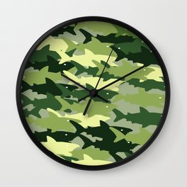 Shark military cloth pattern Wall Clock