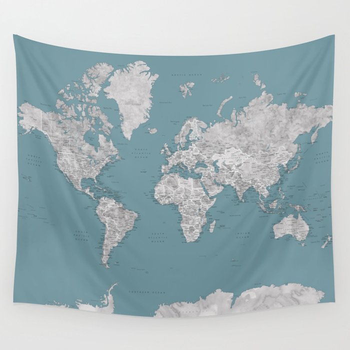 Society6 world sales map tapestry