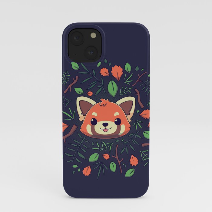 Red Panda Autumn Leaves // Kawaii, Wild Animal iPhone Case