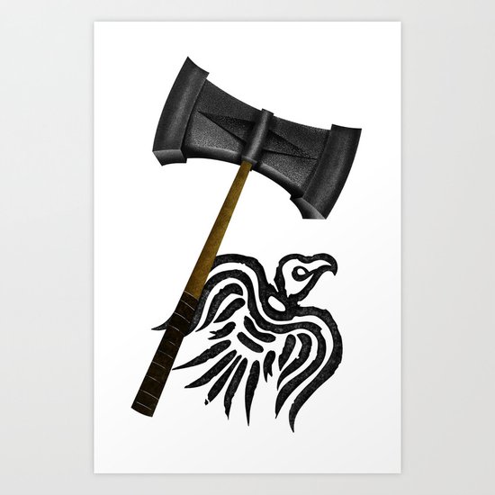 Thor Viking War Hammer Art Print