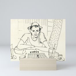 Chess player Mini Art Print