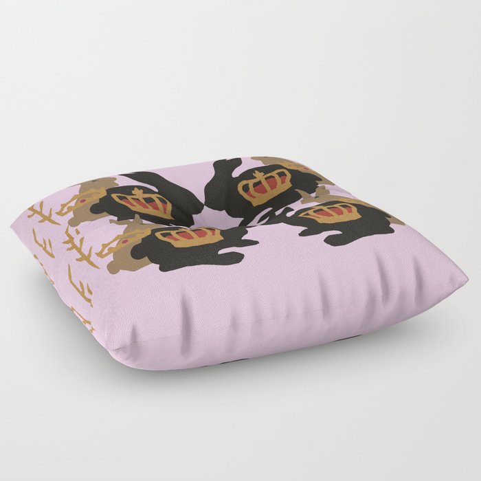 Queen and King Bunnies Floor Pillow