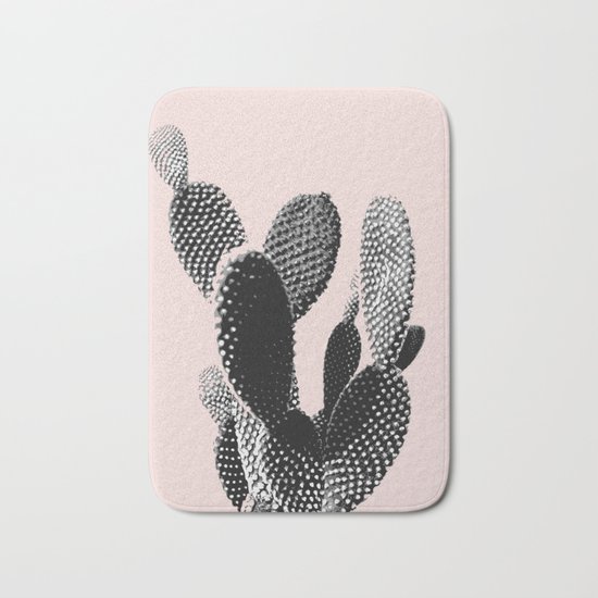 cactus plant in pink Bath Mat