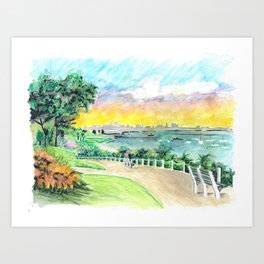 Skyline from South Shore Park Art Print