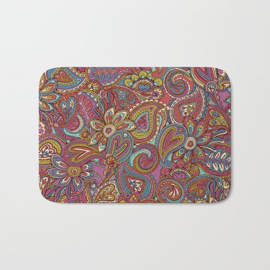 Valentines Paisley Bath Mat