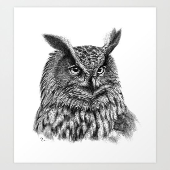 Eurasian Eagle Owl Art Print