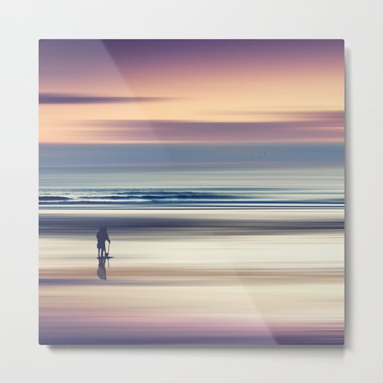 Sharing the Magic - abstract seascape at sunset Metal Print