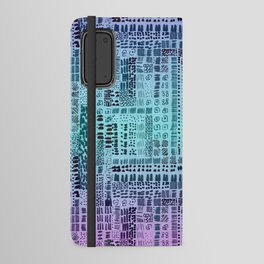 light blue lavender ink marks hand-drawn collection Android Wallet Case