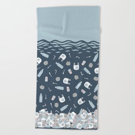 Plastic Pollution Beach Towel