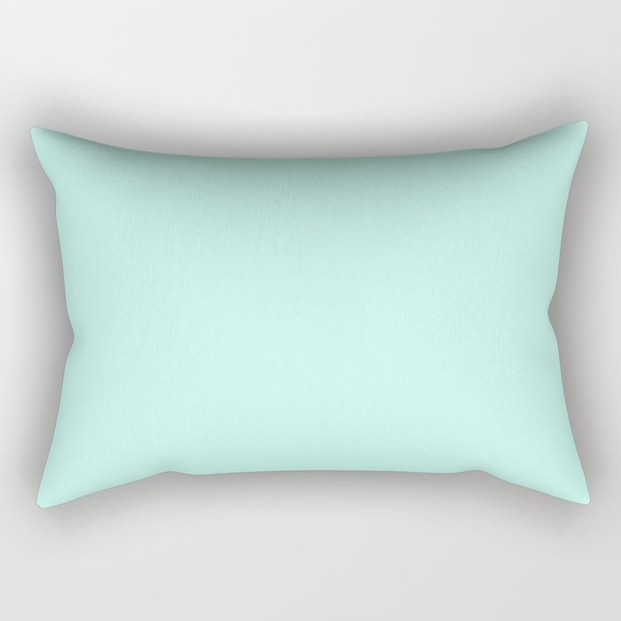 Pastel Mint - Sea Foam - Light Blue Green - Solid Color Rectangular Pillow