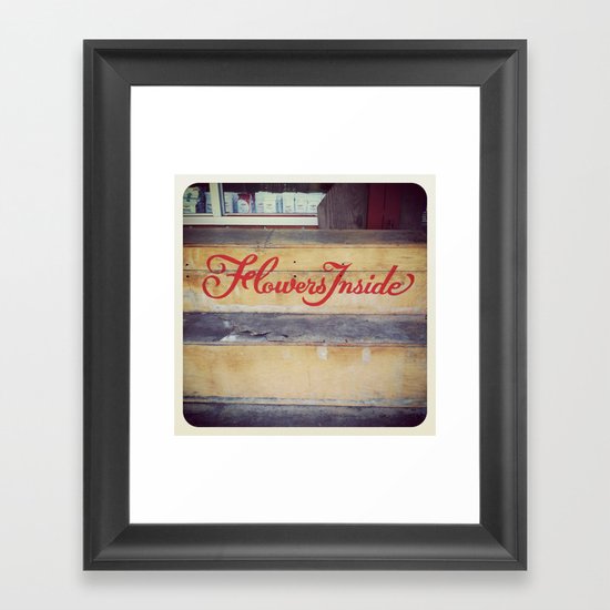 flowers inside Framed Art Print