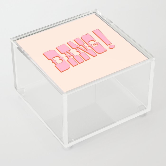 DANG! - western style saloon font in retro mod colors (pink and orange) Acrylic Box