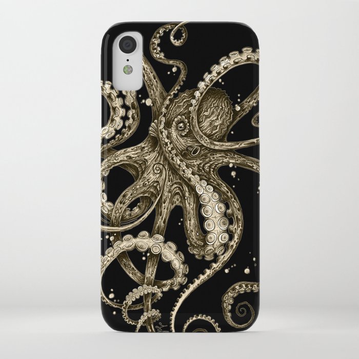 octopsychedelia sepia iphone case