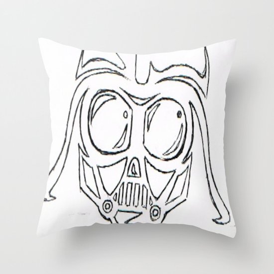 Baby Vader Throw Pillow