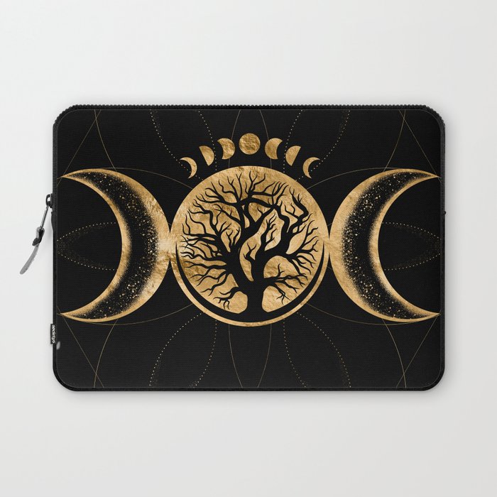Triple Moon - Tree of life Ornament Laptop Sleeve