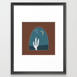 Desert Cactus Nights Framed Art Print