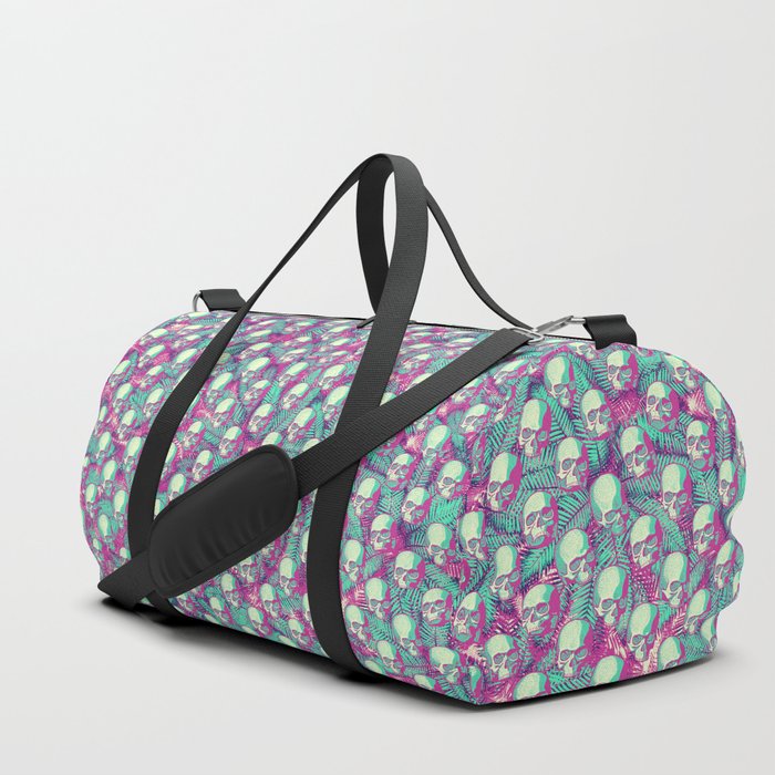 Kawaii Hawaii Goth Skulls Duffle Bag