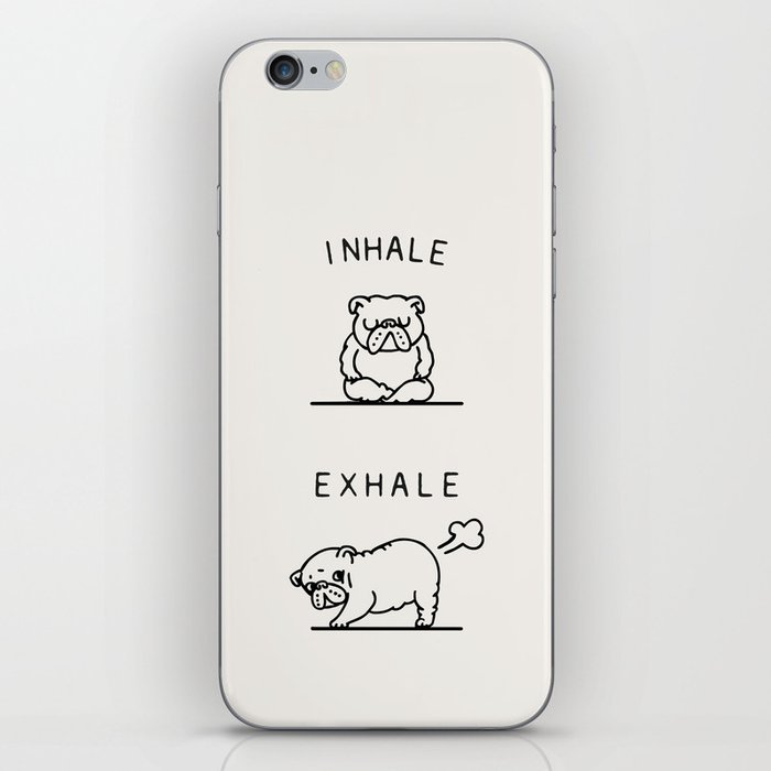 Inhale Exhale English Bulldog iPhone Skin