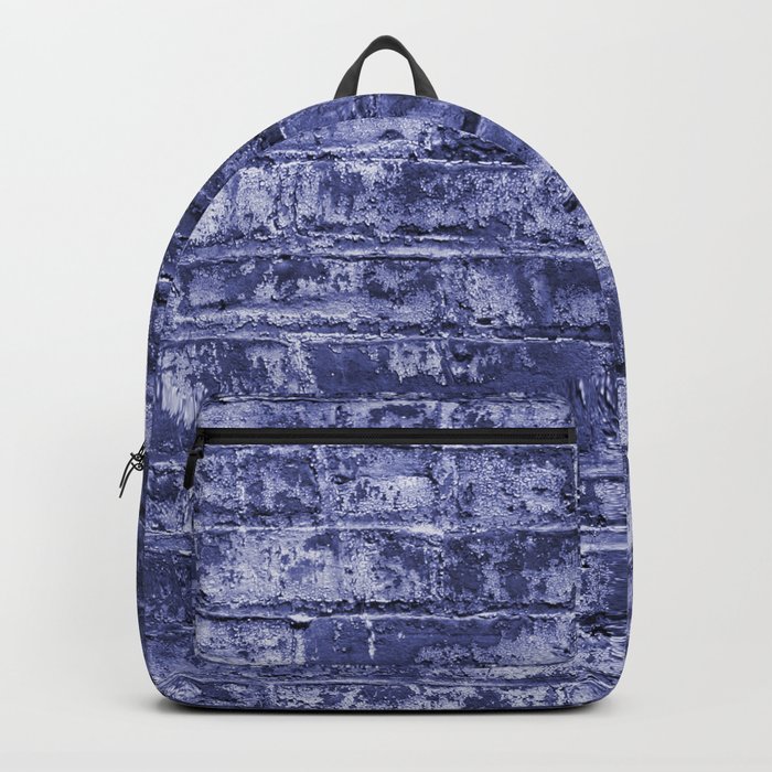 Brick Wall In Blue Backpack