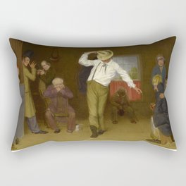 Walking the Chalk by Charles Deas (1838) Rectangular Pillow