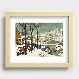 Hunters in the snow - Pieter Bruegel the Elder - 1559 Recessed Framed Print