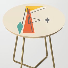 Mid Century Modern Letter F  Side Table