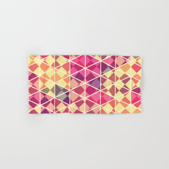 Love triangle pattern art Hand & Bath Towel