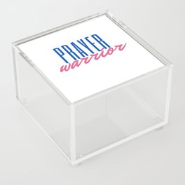 Prayer Warrior Christian Inspirational Motivational Pray Quote Acrylic Box