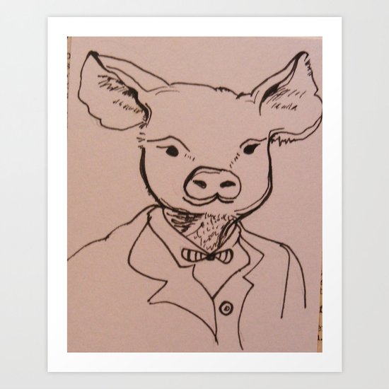 Sir Hog Art Print
