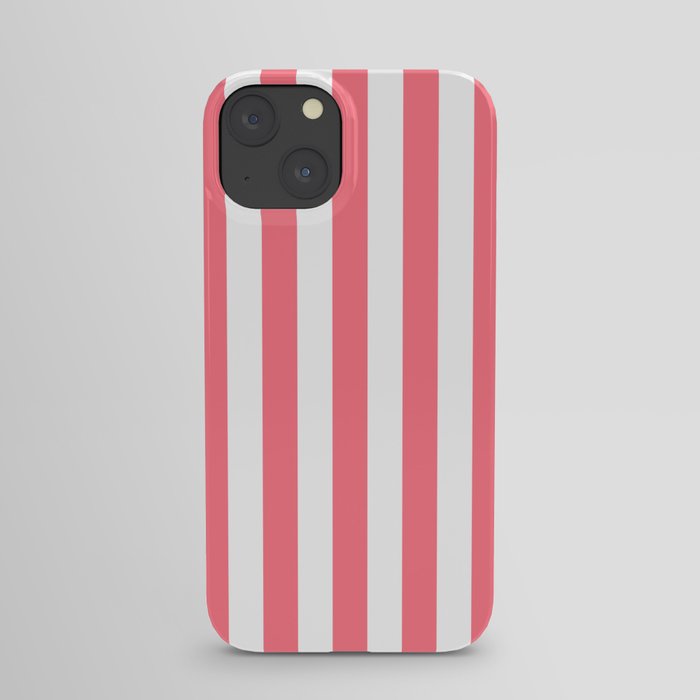 Strawberry Pink Sorbet Ice Cream Beach Hut Stripes iPhone Case