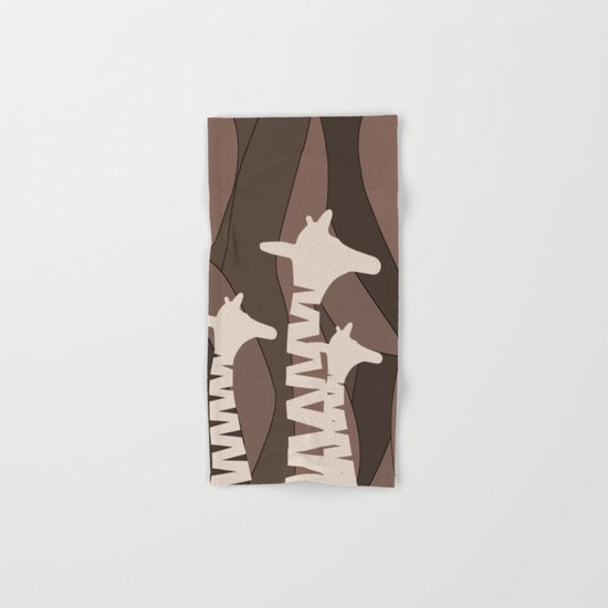 Abstract Giraffe Family Hand & Bath Towel