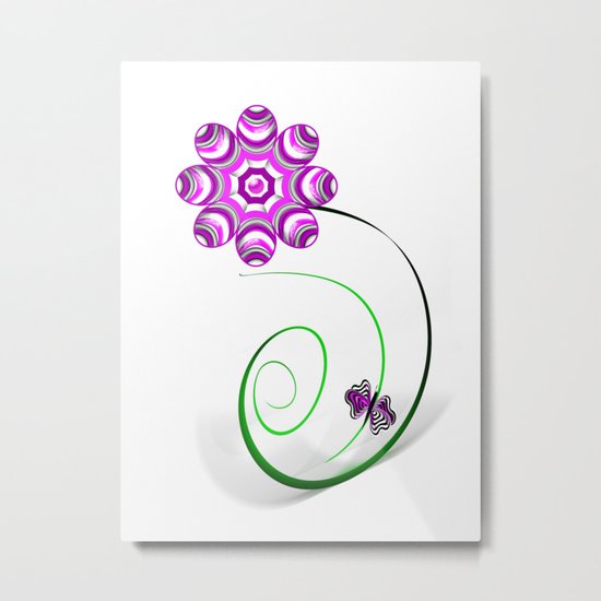 Flower Design Metal Print