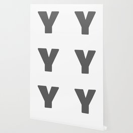 Y (Grey & White Letter) Wallpaper