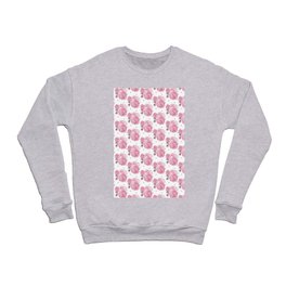 Botanical pink gray geometric elegant peonies floral Crewneck Sweatshirt