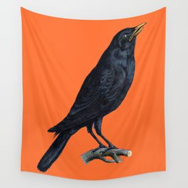 Vintage Raven Wall Tapestry