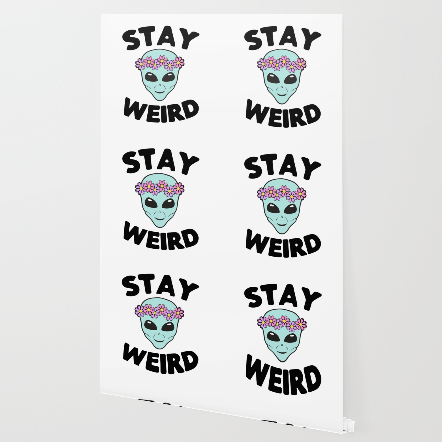 Stay Weird Alien Head Wallpaper By Greennatural Society6