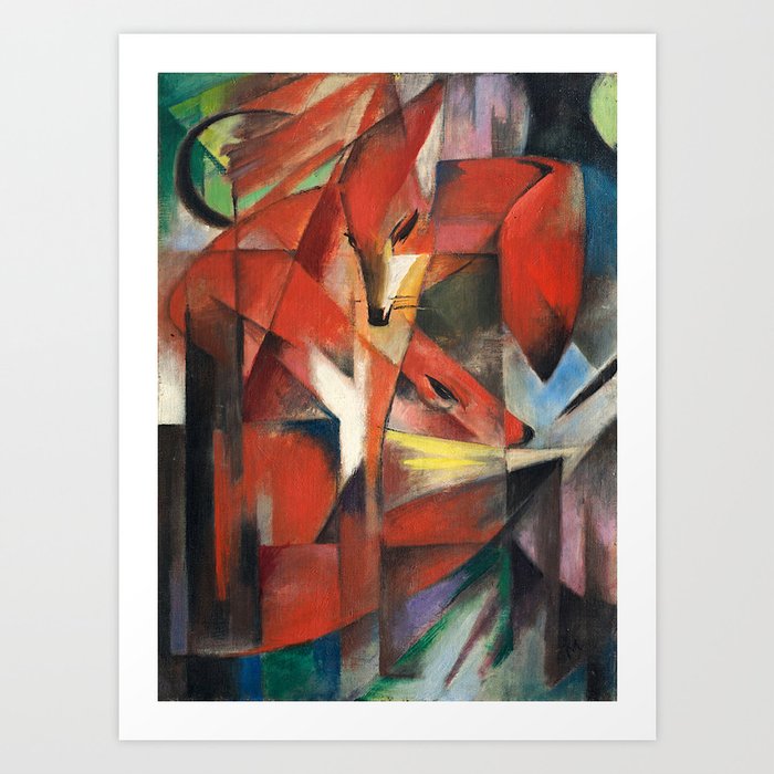 "The Foxes" by Franz Marc, 1913 Art Print