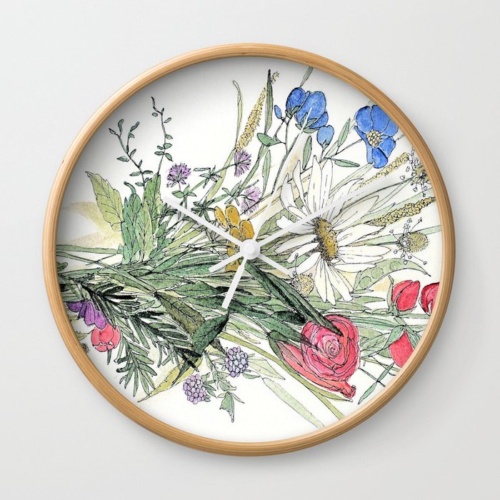 Bouquet of Wildflower Wall Clock